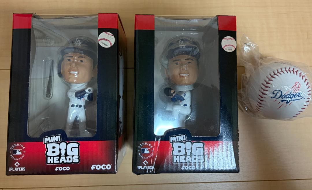大谷翔平 限定レア ミニ ボブルヘッド ドジャース ボール付き