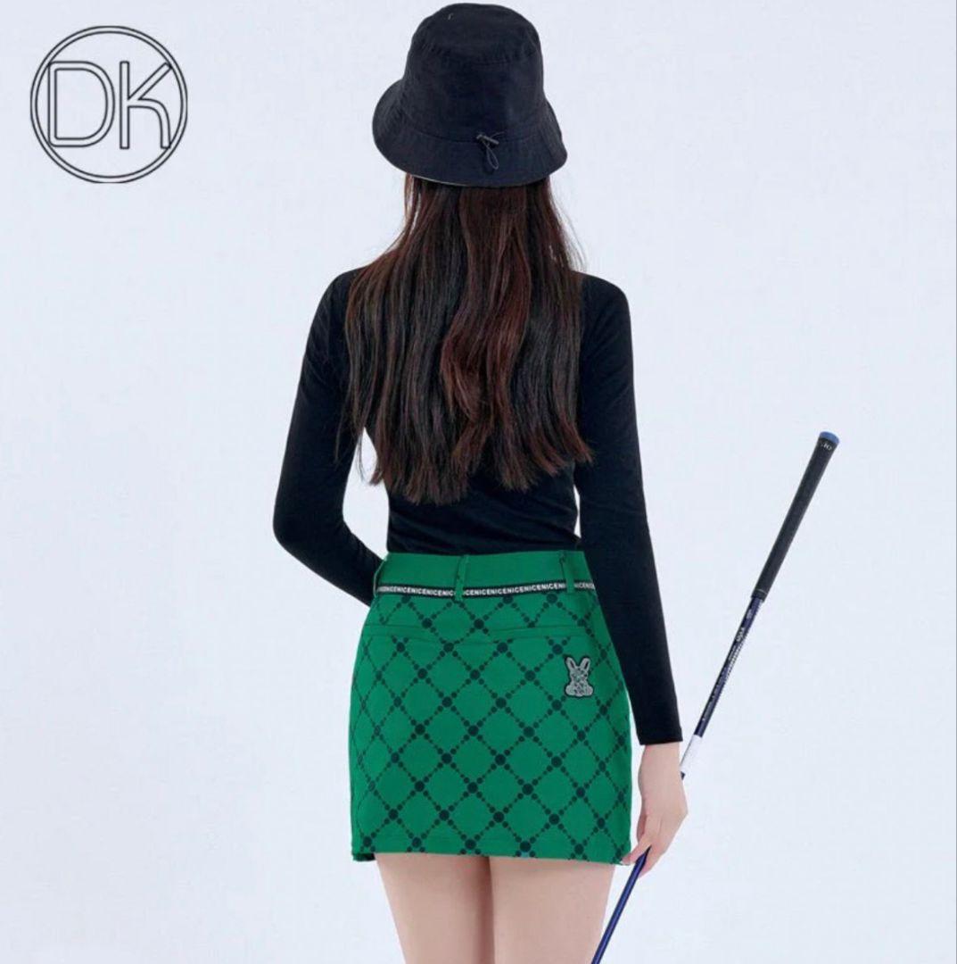 ゴルフウェア レイヤード風 デザイン 上下セット L