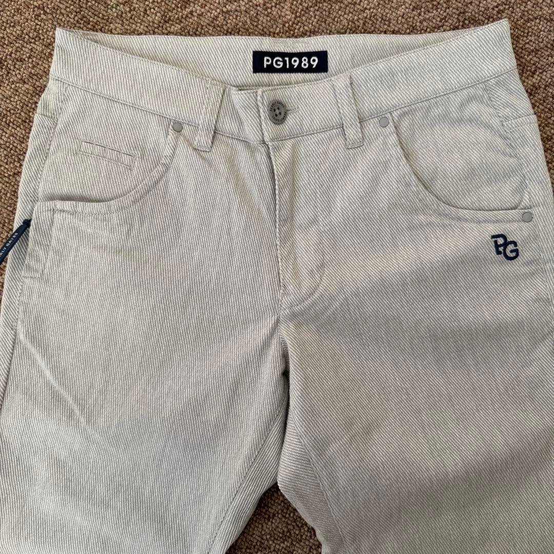 現行モデル　パーリーゲイツ　パンツ　S〜M相当　グレー　美品　コットン素材　3