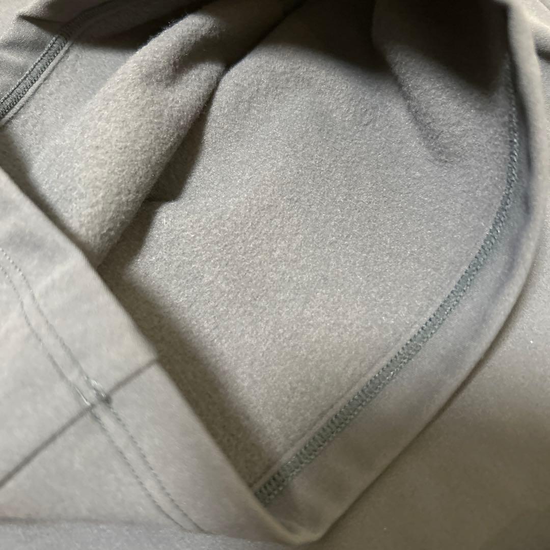 andar Airywinセミ裏起毛ワイドレギンス　ロング　S エボニーグレー