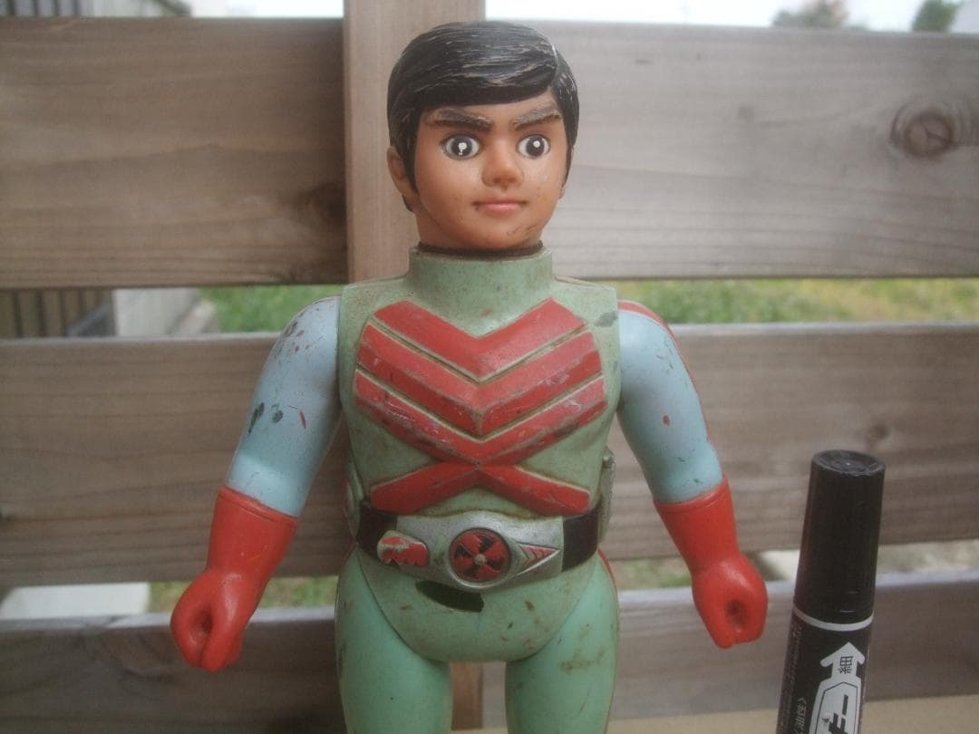 当時物★ポピー 仮面ライダーX ソフビ ・マスク欠品・割れあり