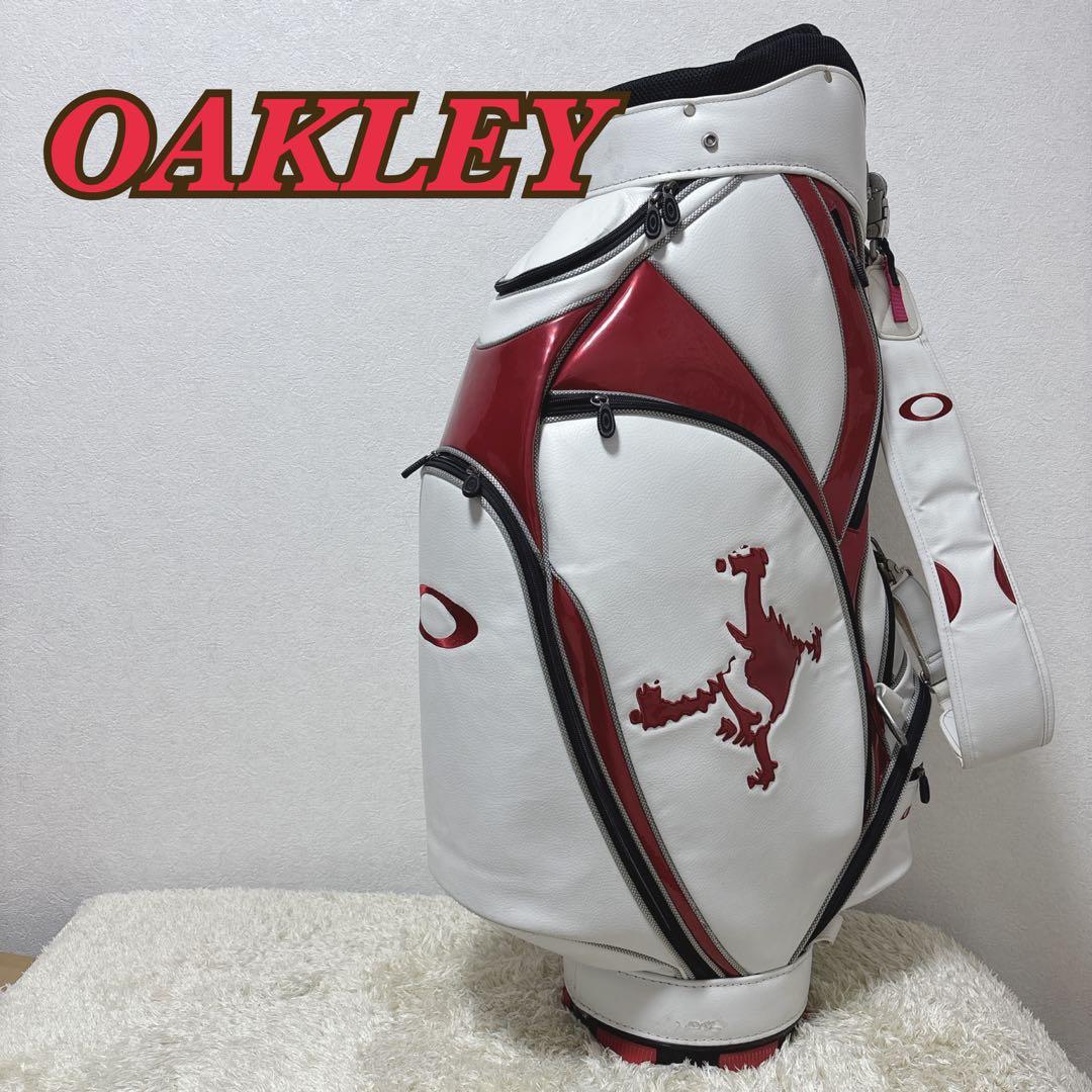 【美品】 オークリー キャディバッグ カート式 8分割 レザー・エナメル仕様