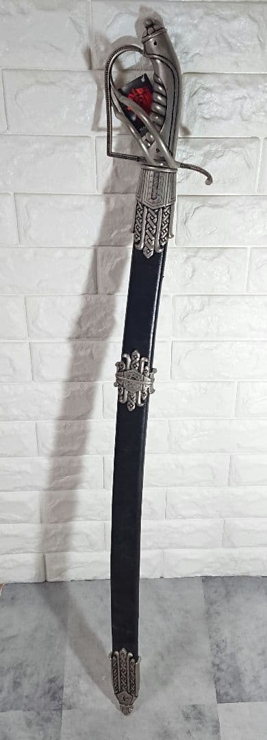 稀少 DENIX ブラック・バート 海賊サーベル 95cm シルバー 模造刀