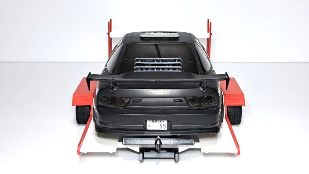 1/10　ラジコン用　車載トレーラー　低床タイプ 2軸仕様 タイヤラック付き