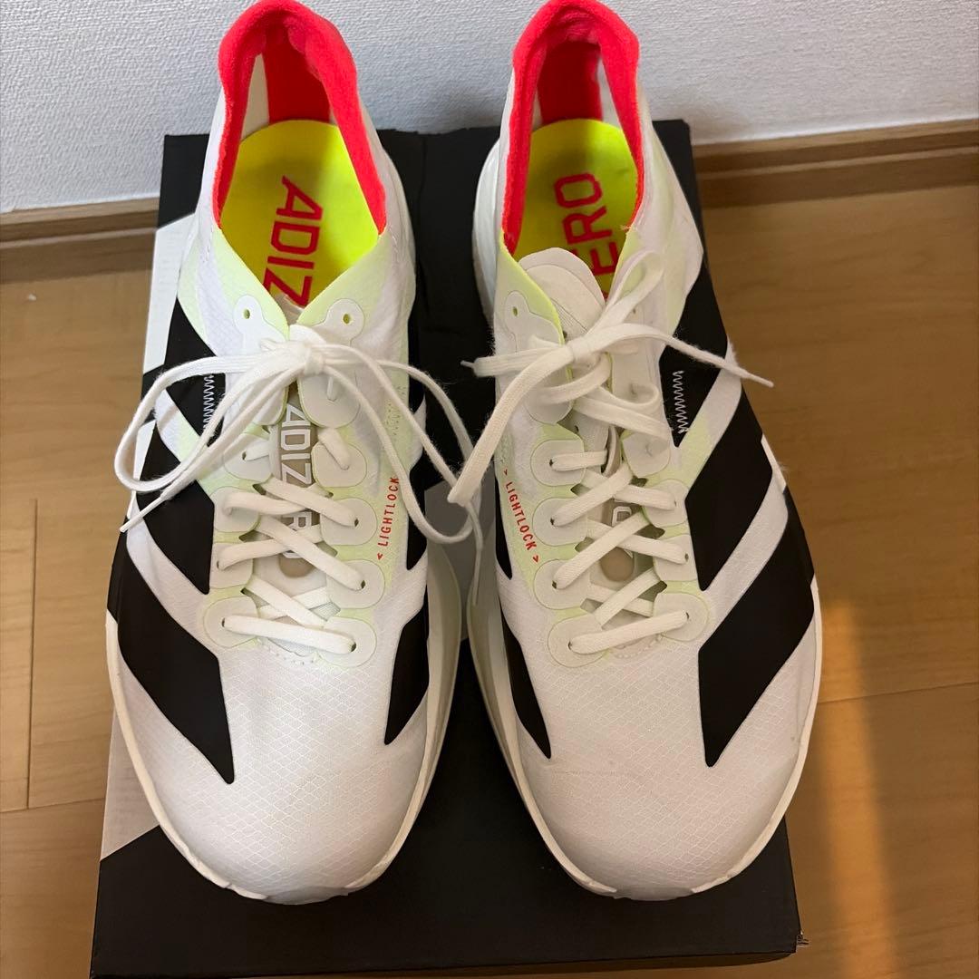 【美品✨】ADIZERO ADIOS PRO 4 ホワイト 27.5cm
