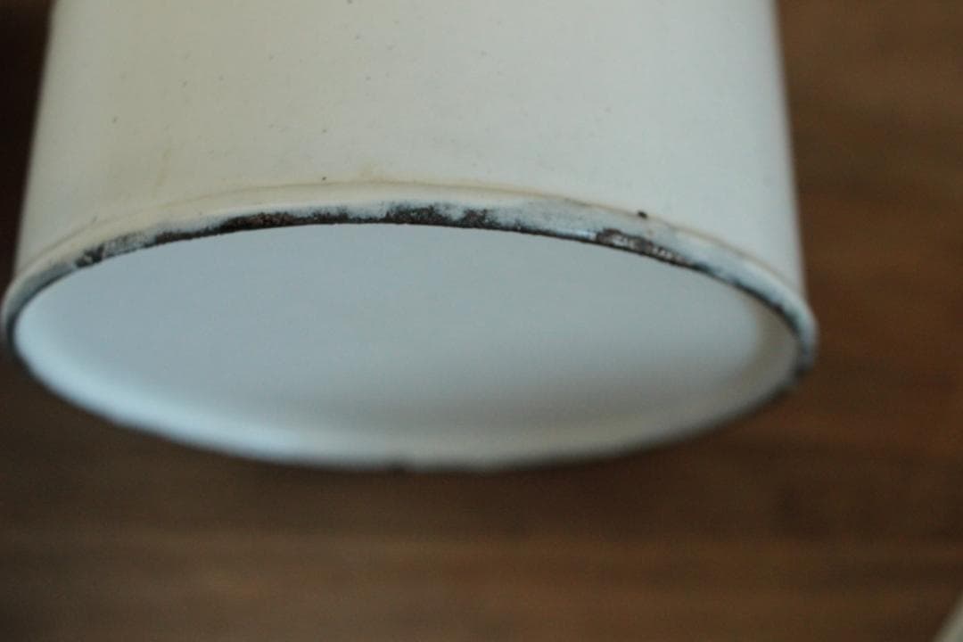 フランスアンティーク・ペアのエナメルキャニスター/パスタ・お米入れ