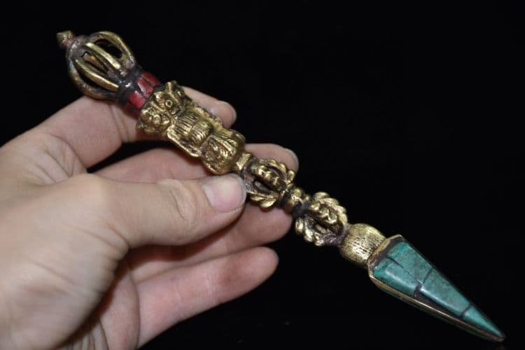 密教法器 空行母法器 降金剛尖 金剛杵 鎮宅辟邪 開運風水 招財 置物 工芸品