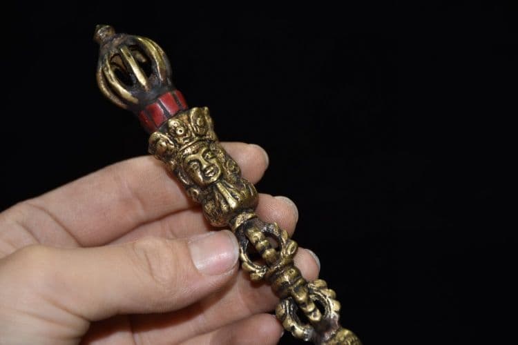 密教法器 空行母法器 降金剛尖 金剛杵 鎮宅辟邪 開運風水 招財 置物 工芸品