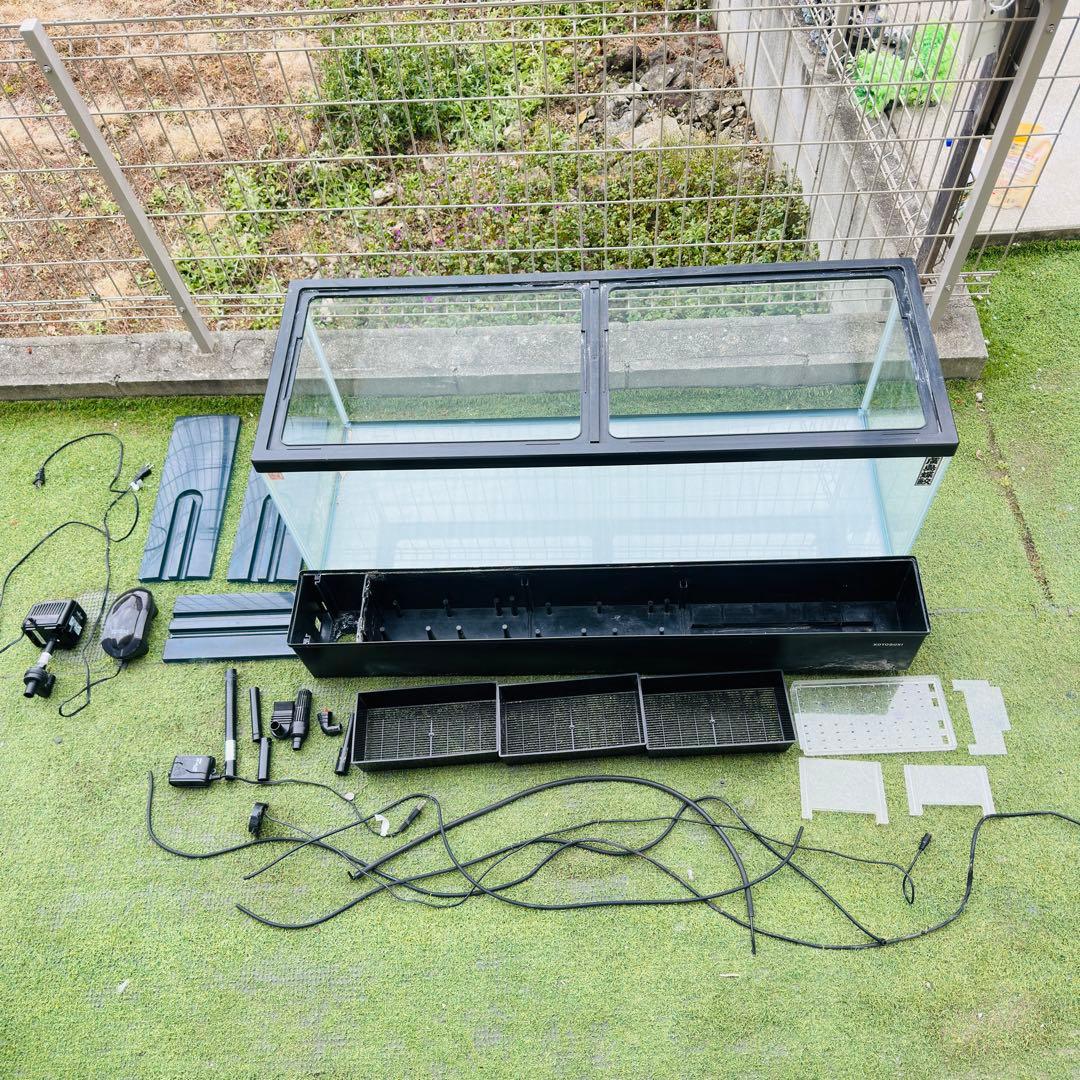 KOTOBUKI 120cm水槽 フルセット 上部フィルター・台付 引取限定