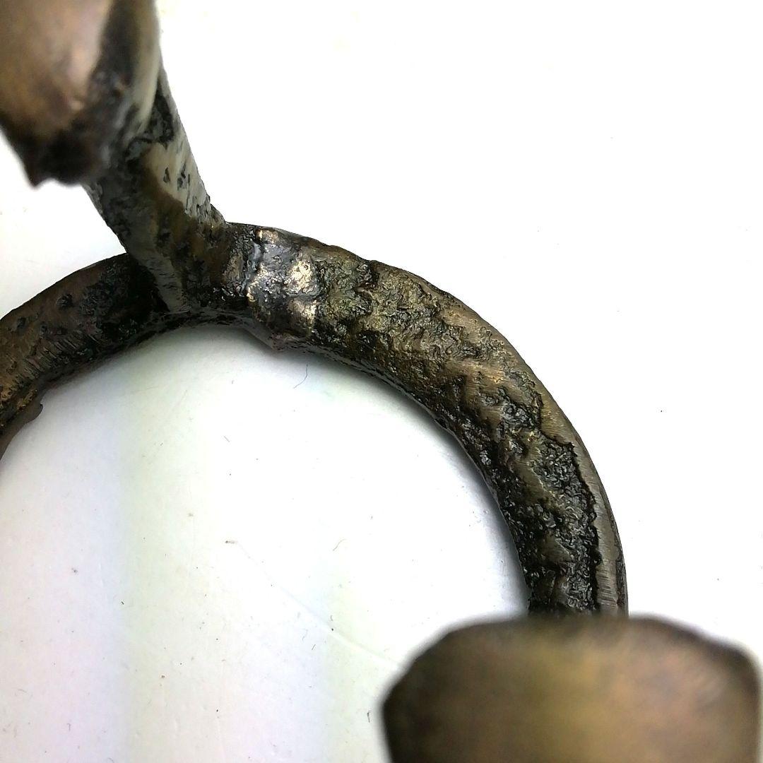 Ｓ７９５　蓋置　『唐銅　五徳』『金谷浄雲作』　共箱　茶道具