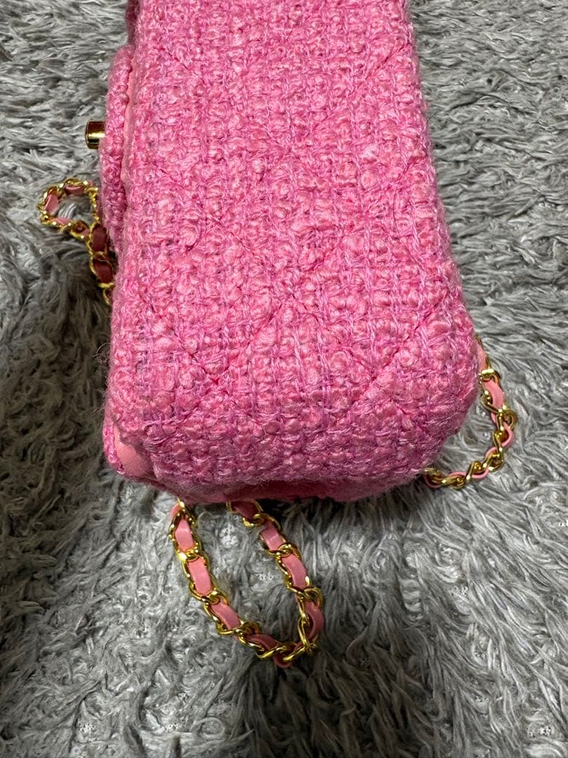 ⑩シャネル　ピンク　ツイード　チェーンバッグ　ノベルティ