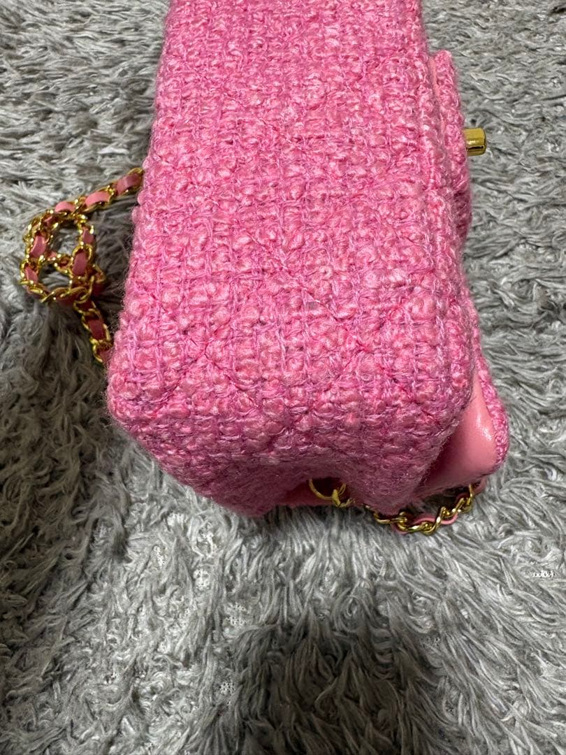 ⑩シャネル　ピンク　ツイード　チェーンバッグ　ノベルティ
