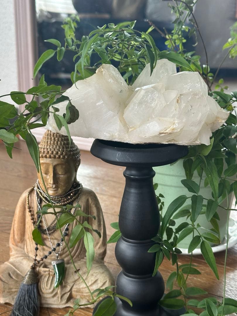 【水晶クラスター】1.2キロの迫力のクリスタル！浄化　魔除け　御守り