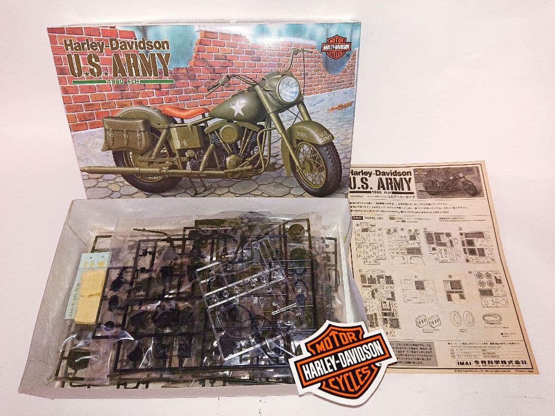 1/12 プラモデル ハーレーダビッドソン USアーミー軍用バイク ステッカー付