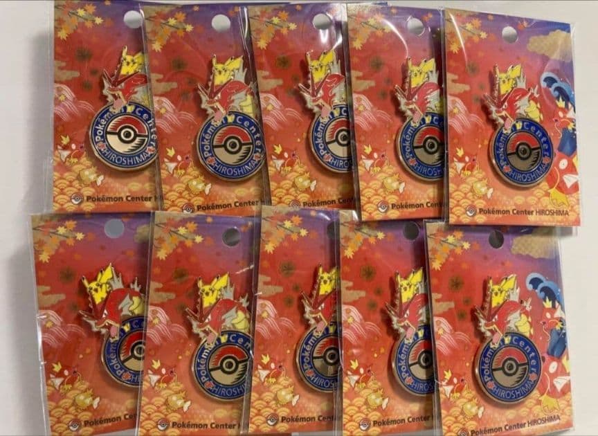 ポケモンセンターヒロシマ　ピンバッジ　ロゴピンズ　10個　ピカチュウ　ギャラドス