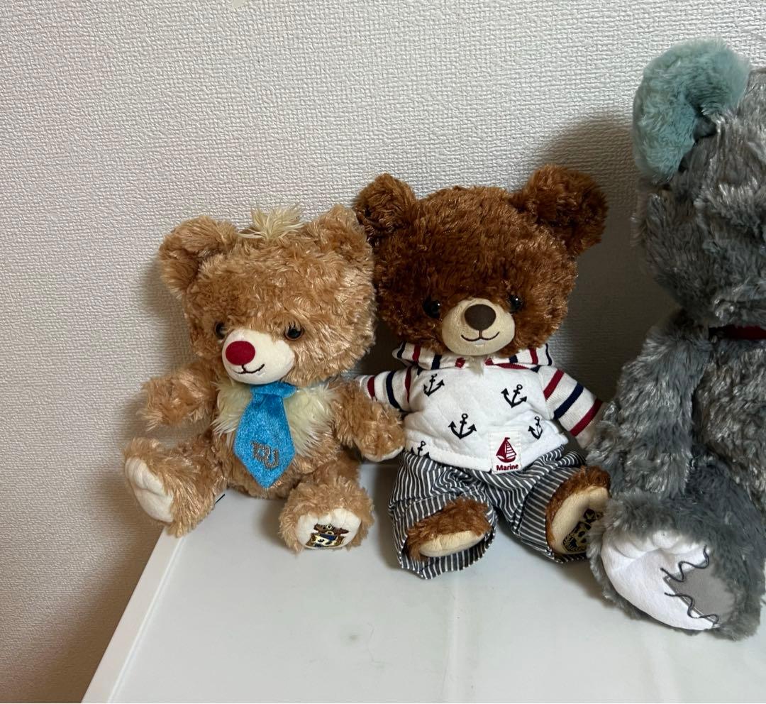 ユニベアシティのぬいぐるみセット（モン、ブラン、ソルト）