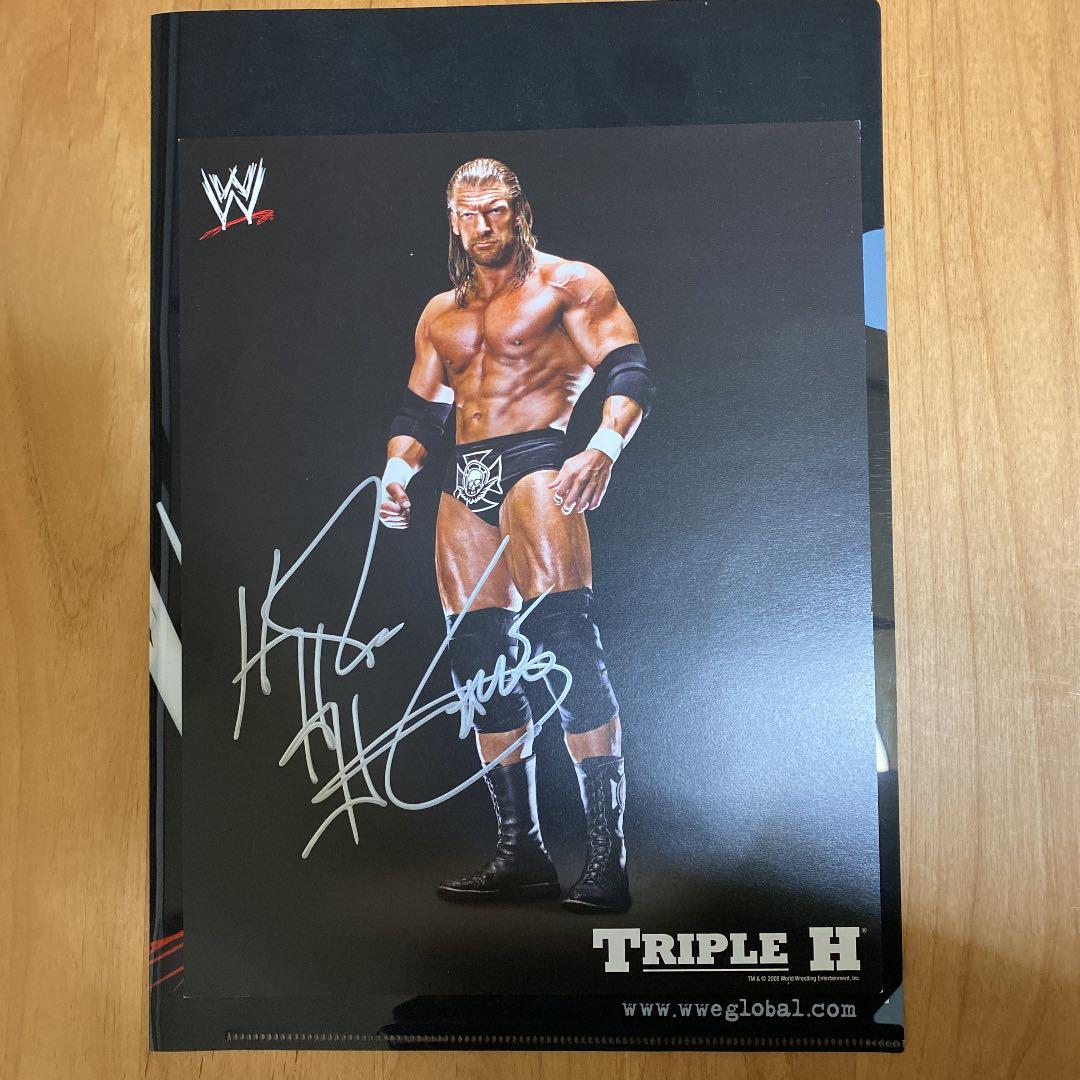 WWE tripleH 直筆サイン 引退