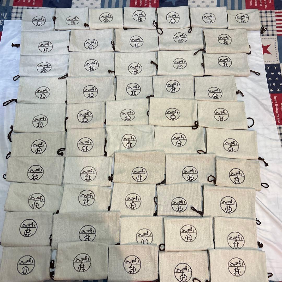 52枚‼️HERMES エルメス保存袋巾着袋シューズ袋白ホワイト