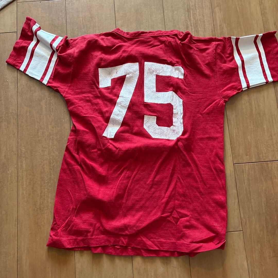 vintage バータグ　アメリカ製 チャンピオン　フットボールt サイズL