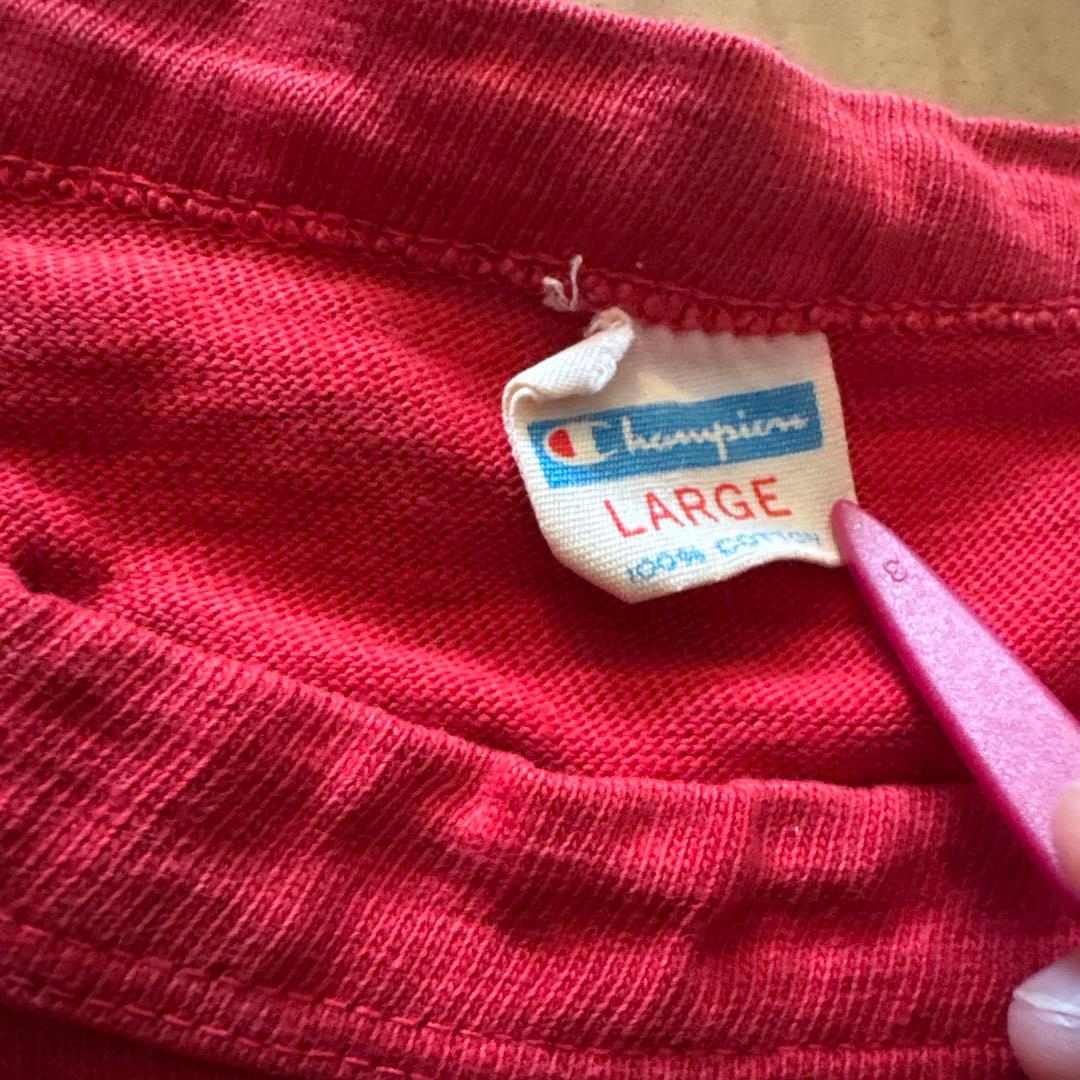 vintage バータグ　アメリカ製 チャンピオン　フットボールt サイズL