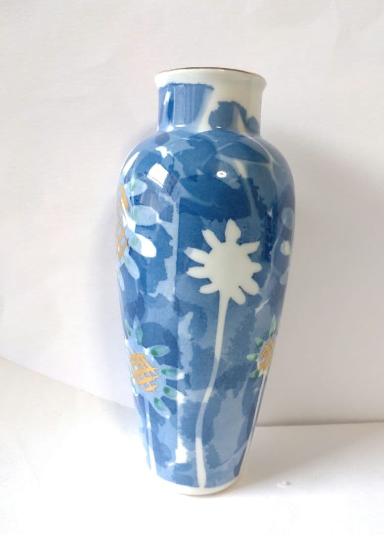 花瓶 レトロカワイイ/花柄 陶器 ひまわり/向日葵/ヒマワリ/和風 蚤の市