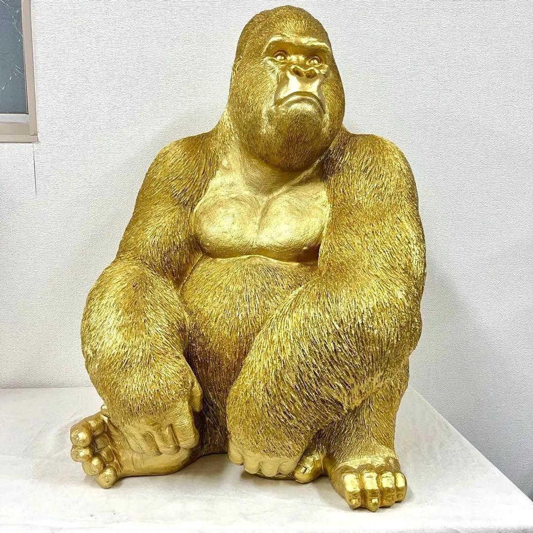 【圧倒的存在感】KARE デザイン ゴリラ オブジェ ゴールド XLサイズ