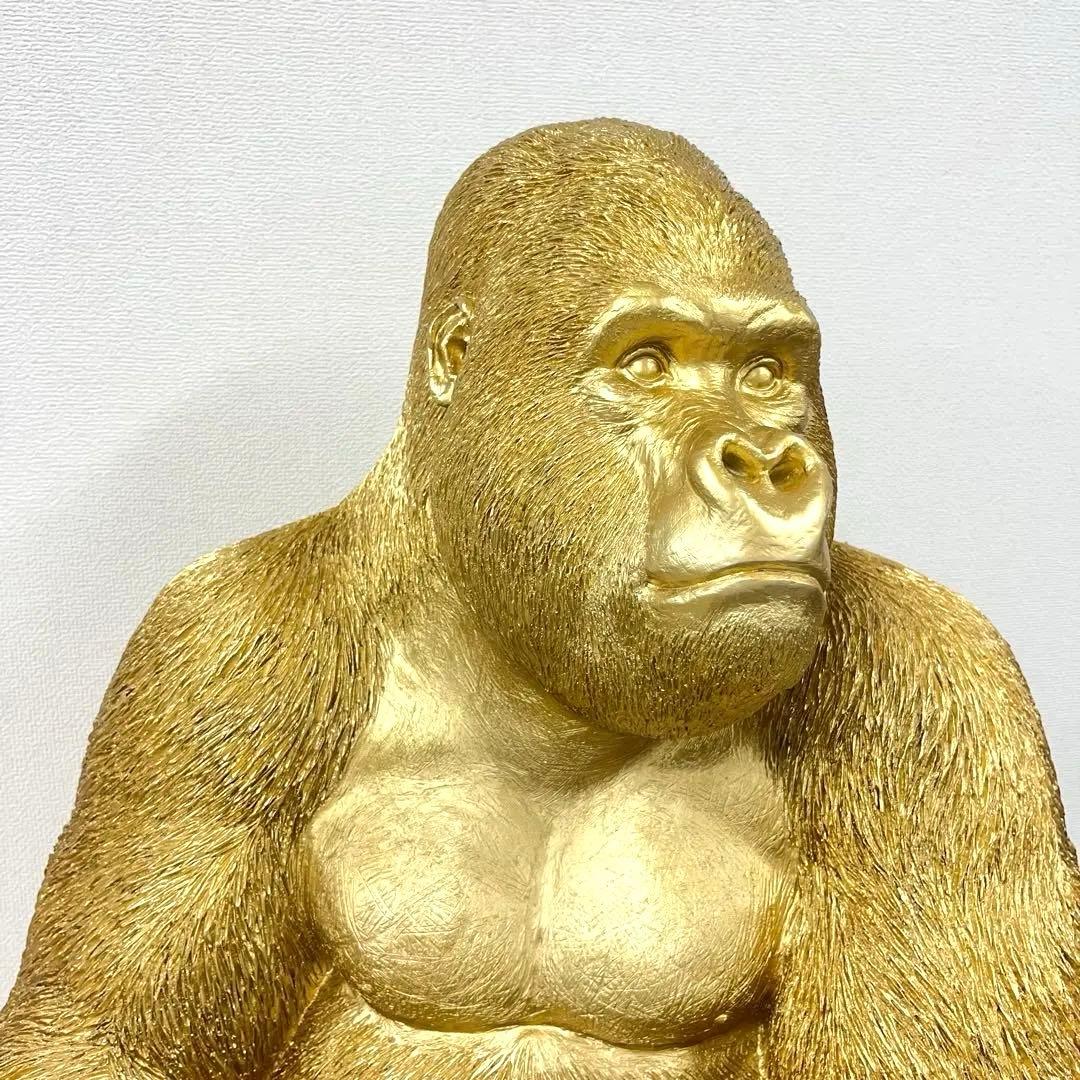 【圧倒的存在感】KARE デザイン ゴリラ オブジェ ゴールド XLサイズ