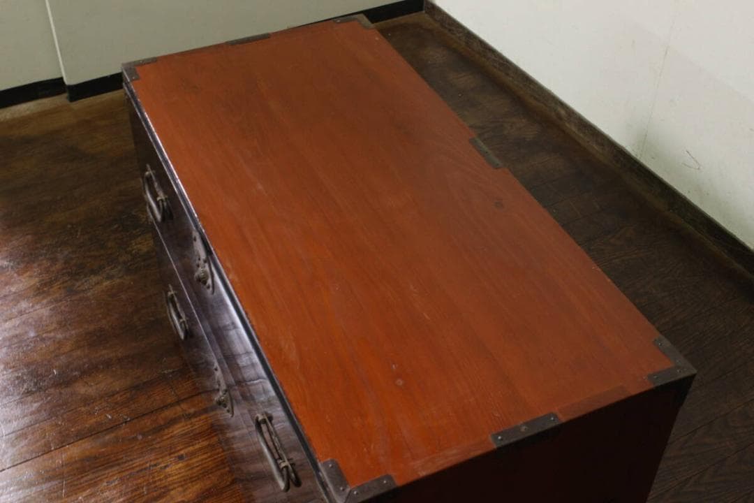 庄内箪笥 引出二杯・中桐！ローチェスト！古家具時代箪笥/和箪笥/ローボード