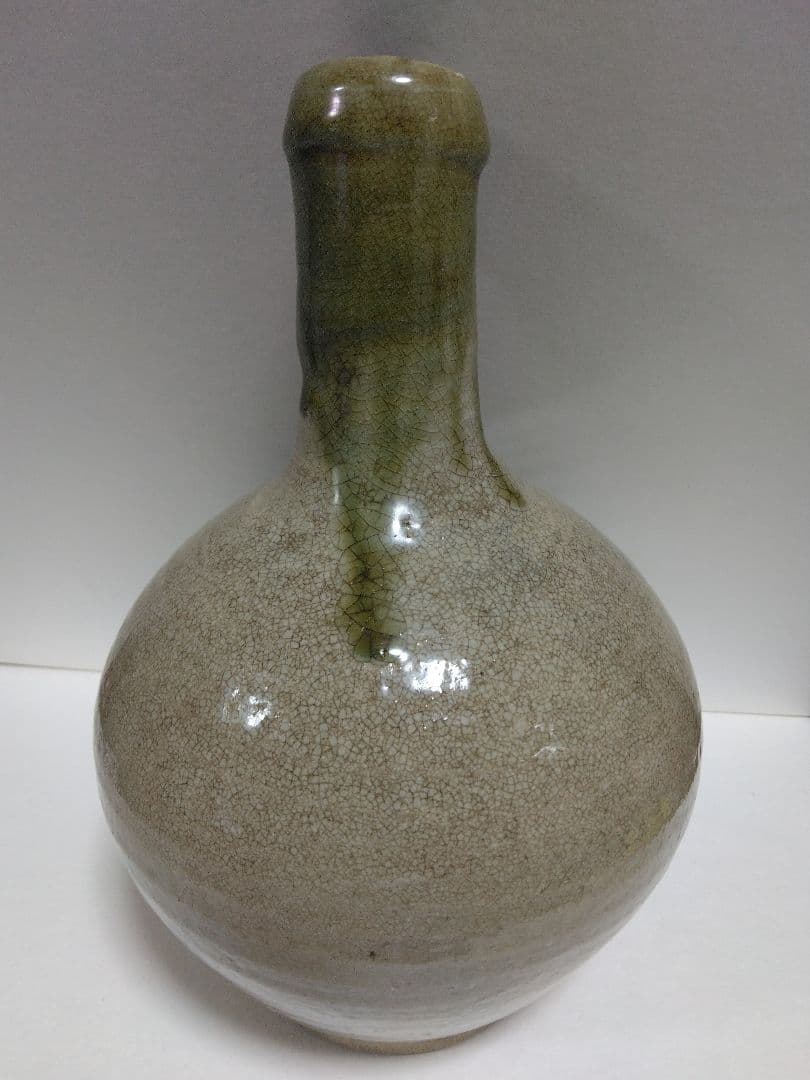 古大堀相馬焼・首緑釉徳利