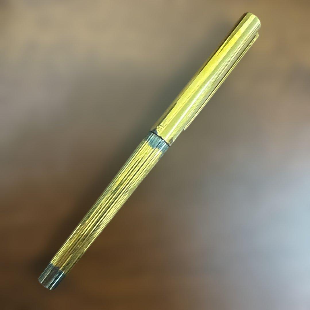 ★希少925刻印★デュポン万年筆 ゴールドラインモデル 高級筆記具