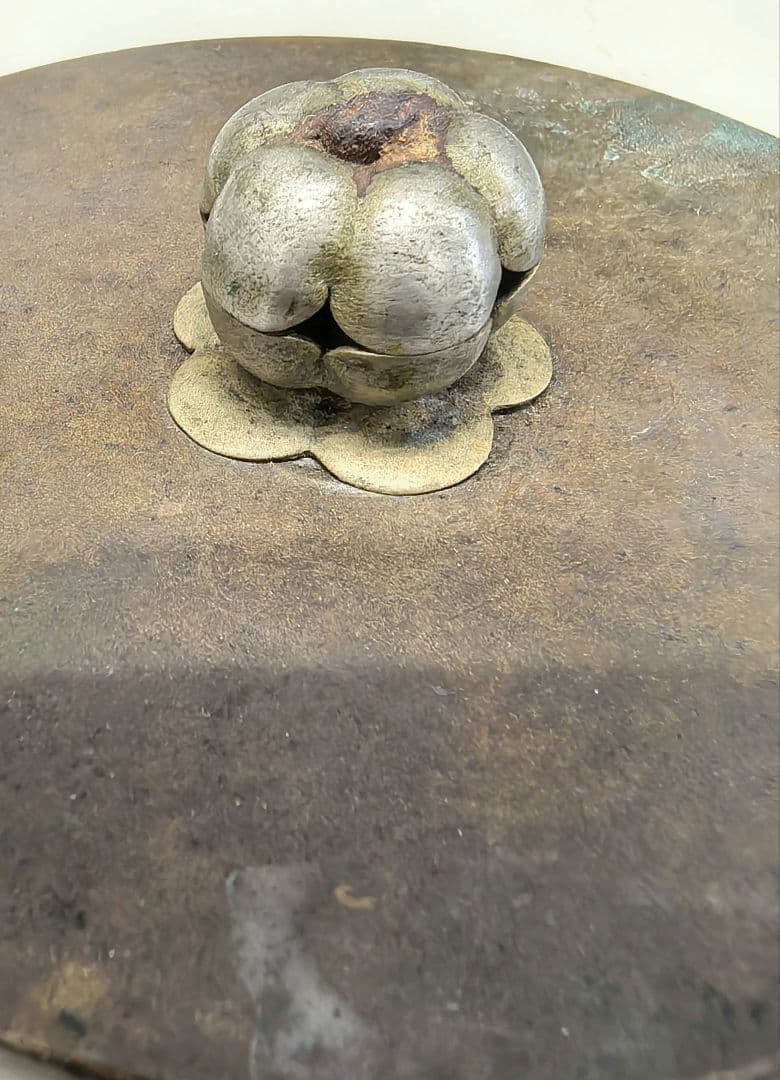 龍文堂鉄瓶　龍文堂造 六角 紅葉 桃 小鳥模様 アンティーク 希少 現状 中古