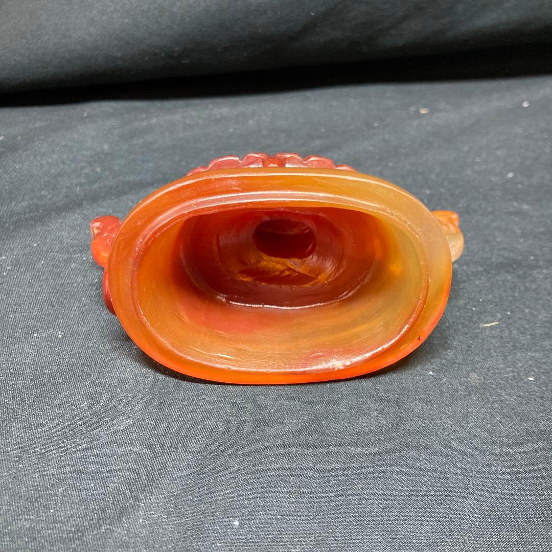 《中国美術》瑪瑙 香炉 透彫 中国古玩