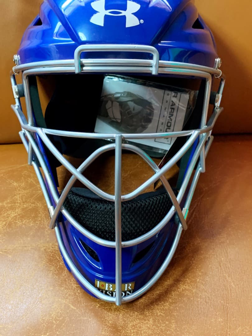 新品☆アメリカ国内限定☆UAマスク＋adidasプロテクター・レガース★青