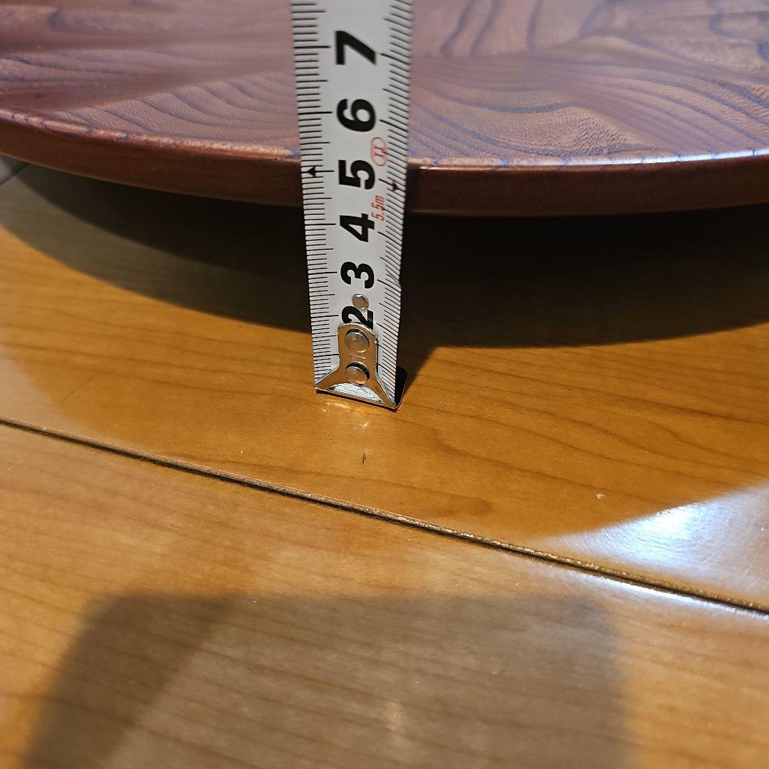 ふき漆　飾り盆40cm　木地挽き