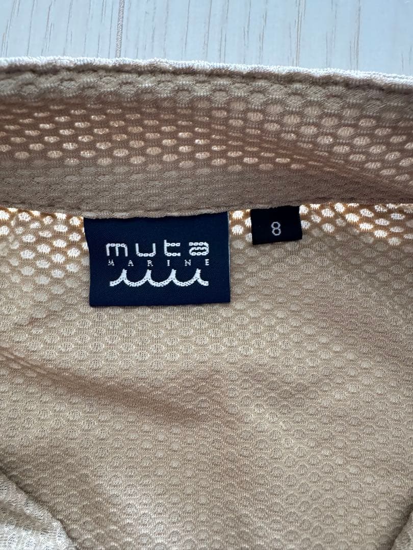 muta marine ポロシャツ サイズ8 ベージュ/ネイビー