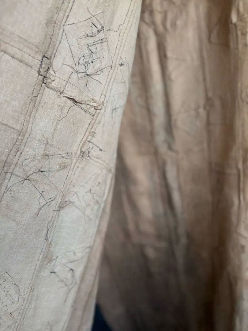 544アフリカヴィンテージ クバ王国 プショング族 ラフィア布 ンチャク 希少