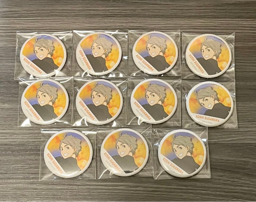 ハイキュー!! 古舘春一 菅原孝支 横断幕 フルカラー 缶バッジ