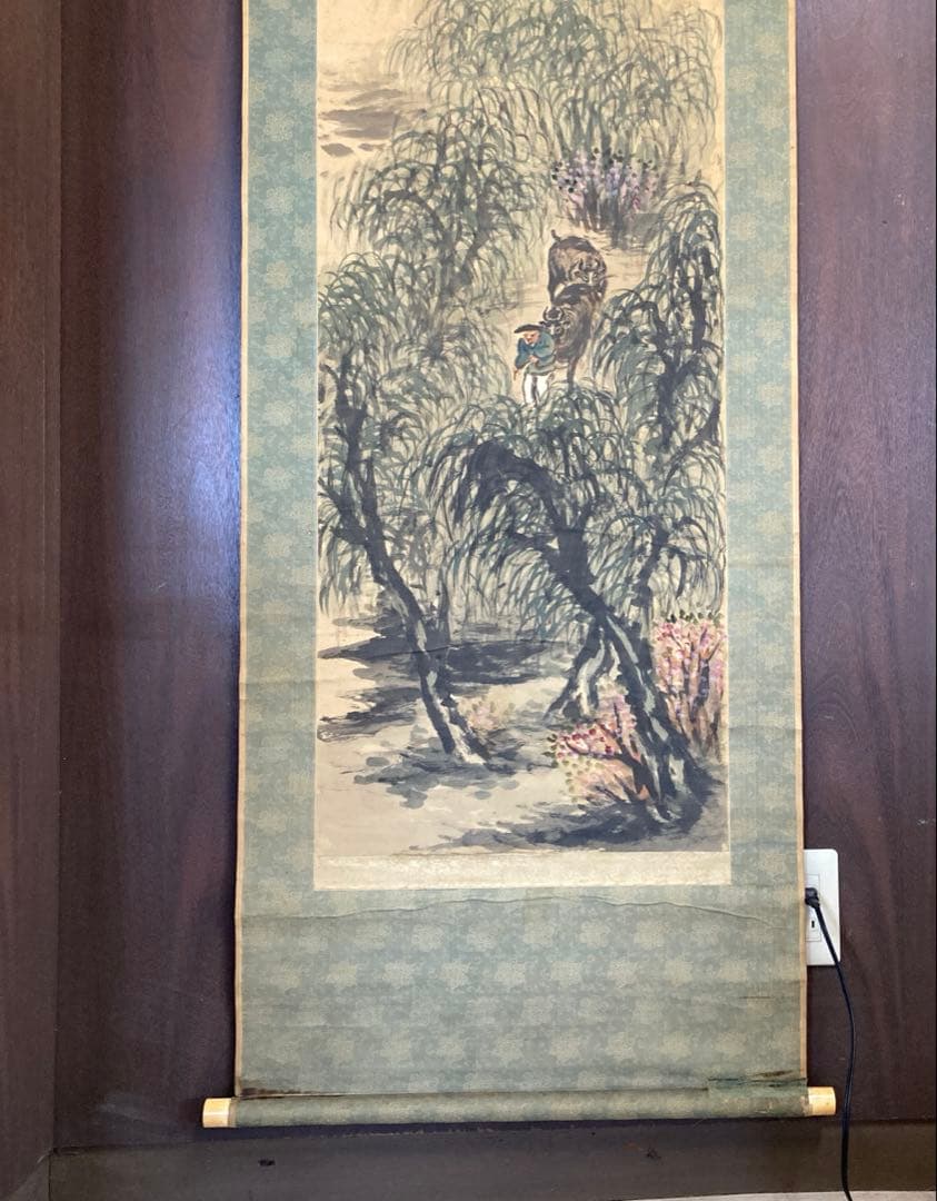 掛け軸 掛軸 軸装 日本画 墨彩画 水墨画 東洋美術 古美術 骨董 骨董品