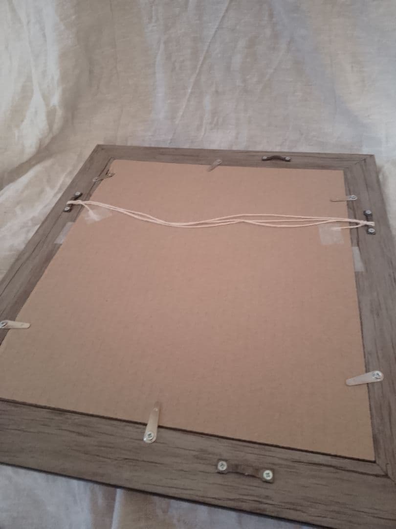 青と金のアクリル画2点セット