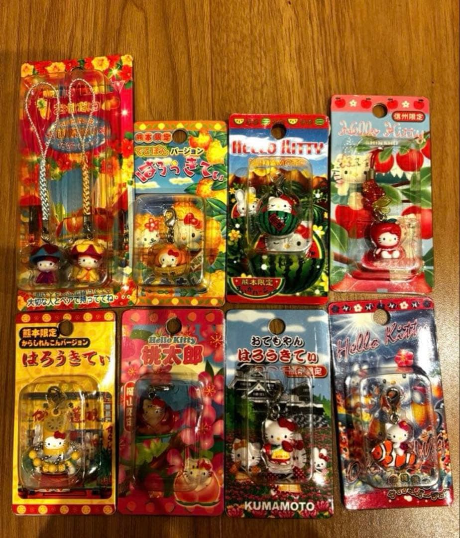 当地キティ46個まとめ売り 根付け ストラップ キーホルダー レア