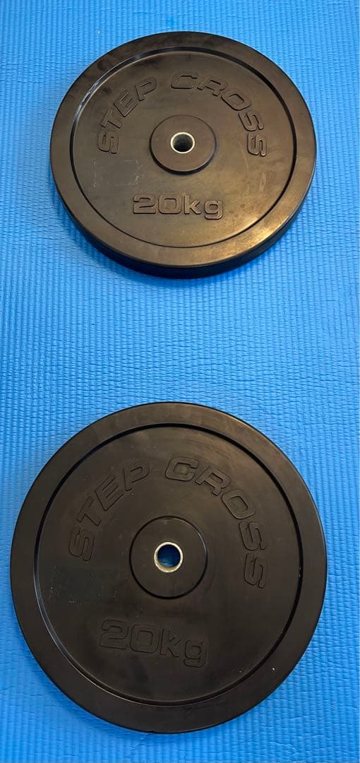 STEP CROSS 20kg プレート2枚 ラバーコーティング 28ミリ