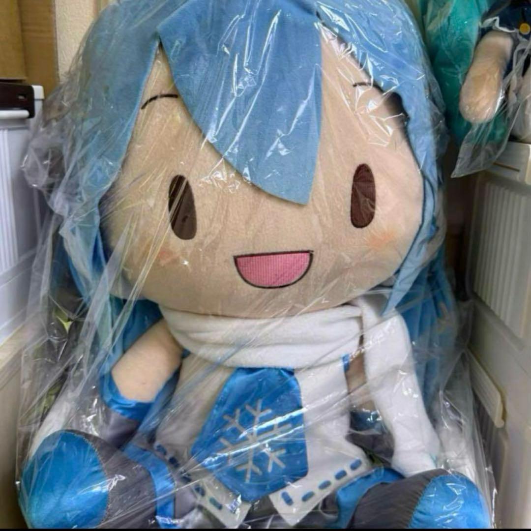 初音ミク 雪ミク どでかジャンボふわふわぬいぐるみ 中古品　2011年