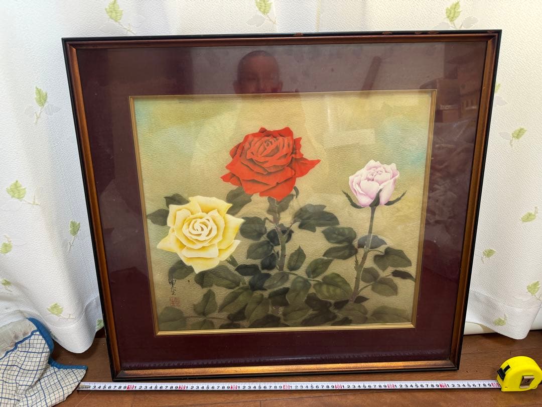 豊生作　薔薇の花　日本画