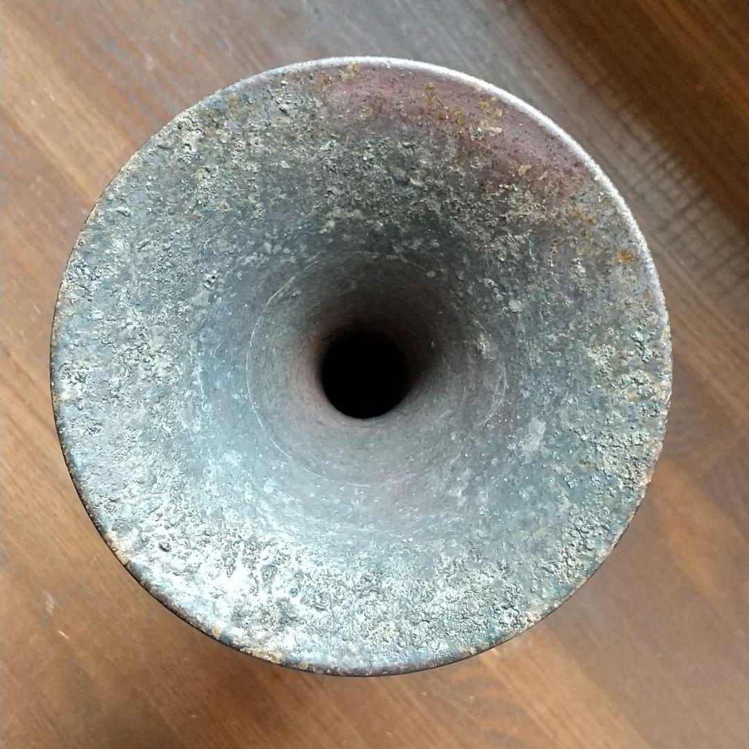 【市野悦夫作】丹波焼 花器 花生 送料無料 90