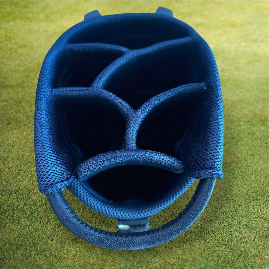 猫田さん専用です。キャディバッグ　ショルダー式　スタンド式　軽量　総柄　ネイビー