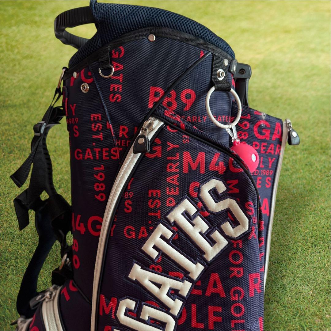 猫田さん専用です。キャディバッグ　ショルダー式　スタンド式　軽量　総柄　ネイビー