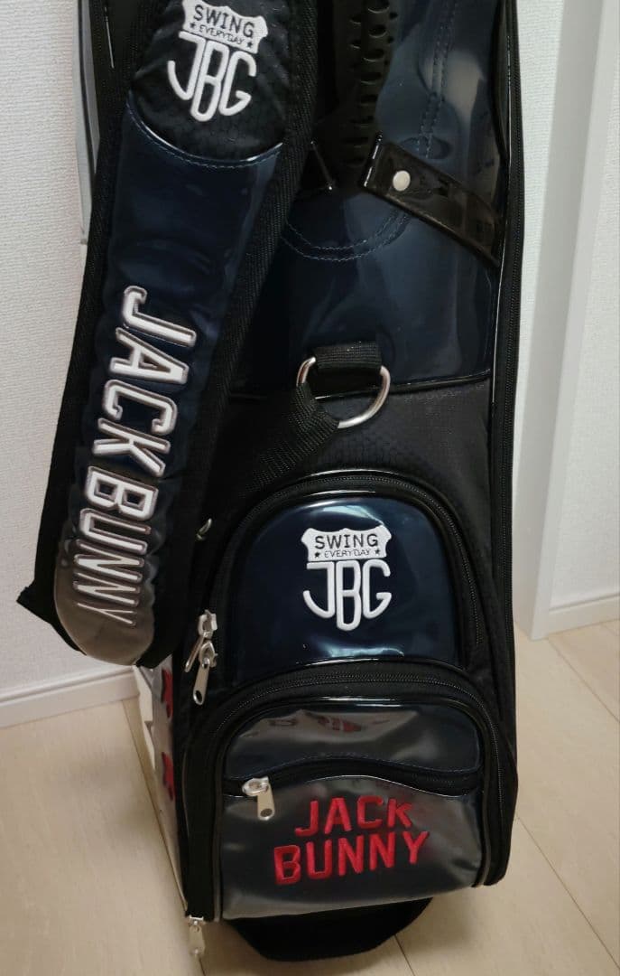JACK BUNNY キャディバッグ ネイビー　ヘッドカバー付き