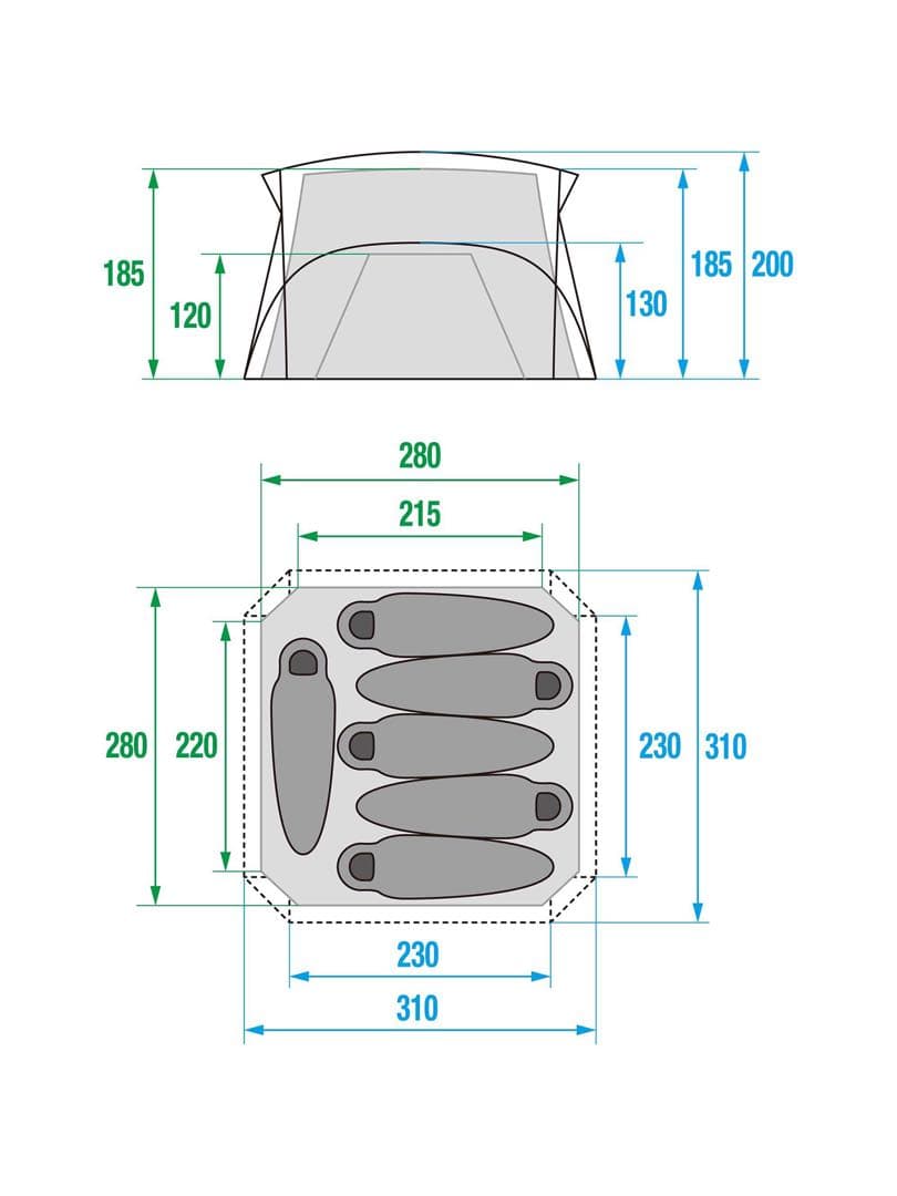 ※juri【1回のみ使用】ノースフェイス　テント／タープ5点セット