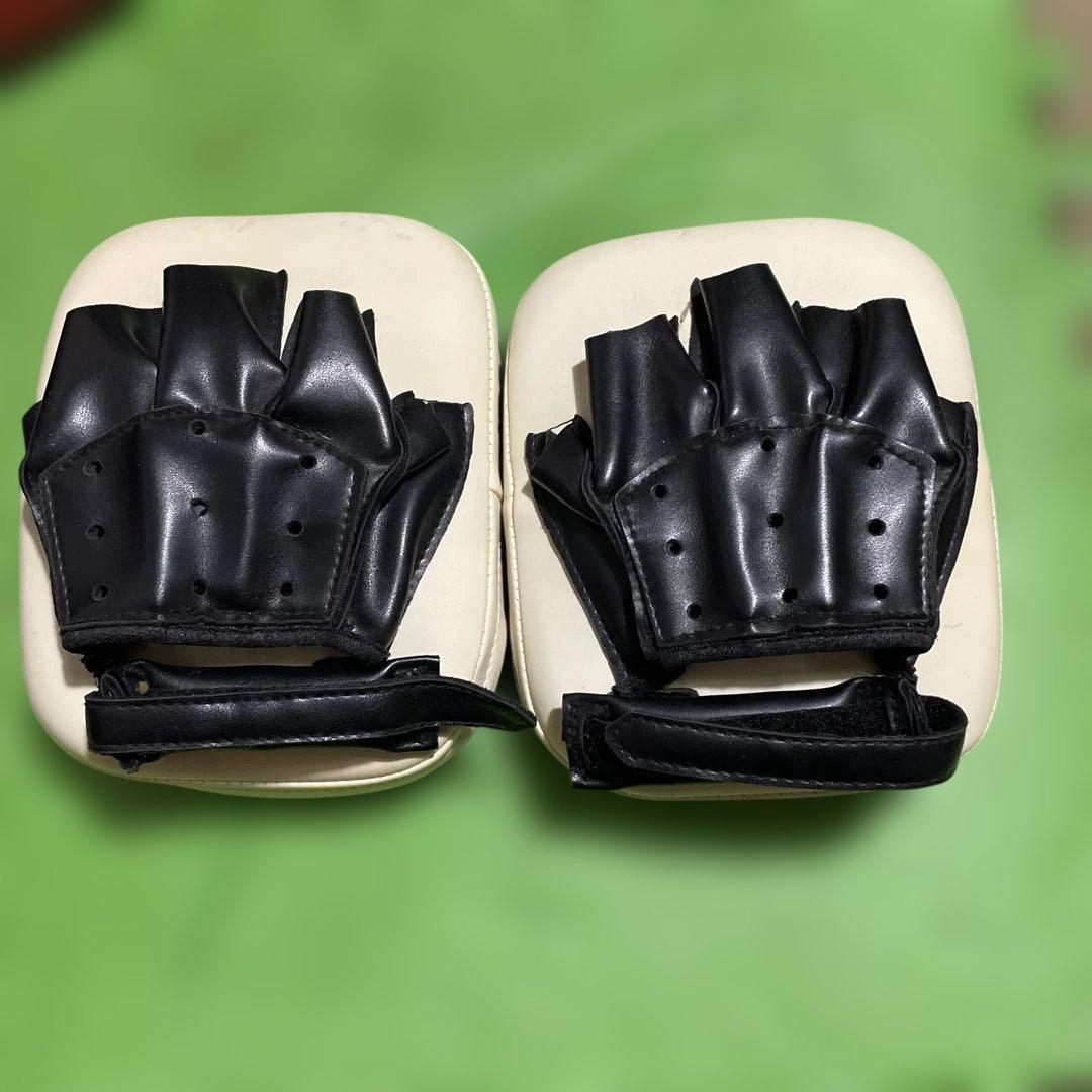 最終価格　windy本革キックミットL、イサミパンチングミット