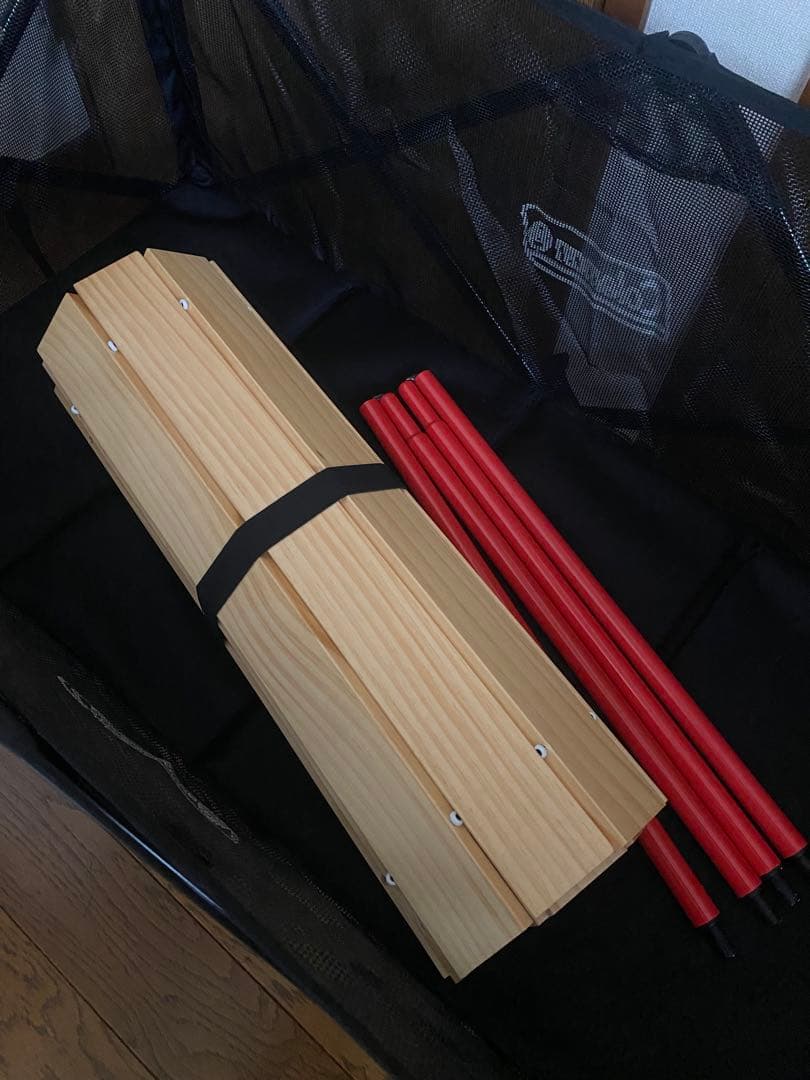 【美品】Coleman ワゴンメッシュ 【新品】ウッドロールテーブル セット